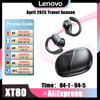 Lenovo XT80 New TWS Wireless Bluetooth V5.3 Earphones  Low-latency Gaming&Music Headsets  Sports Ear Hanging Headphones