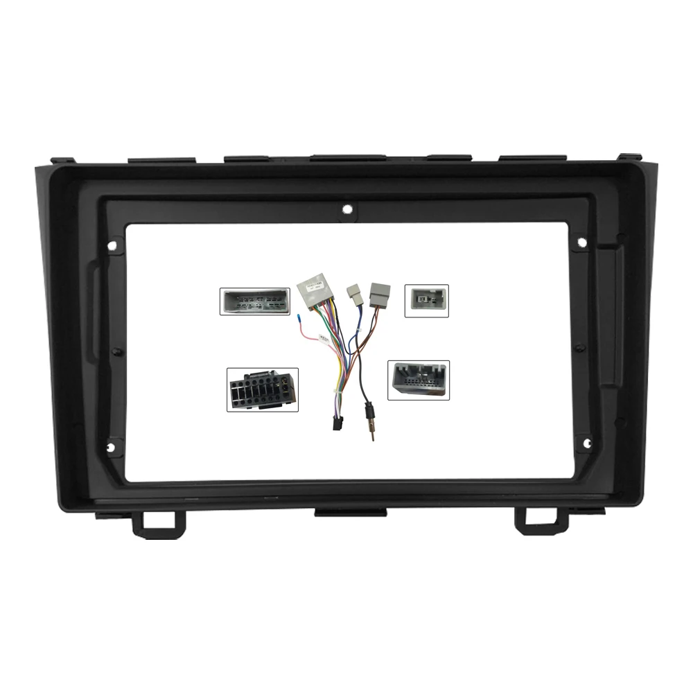 RSNAVI 9 Inch Stereo Panel Dashboard Kit Refitting Installation Frame Car Radio Facias For Honda CRV CR-V 2006-2011