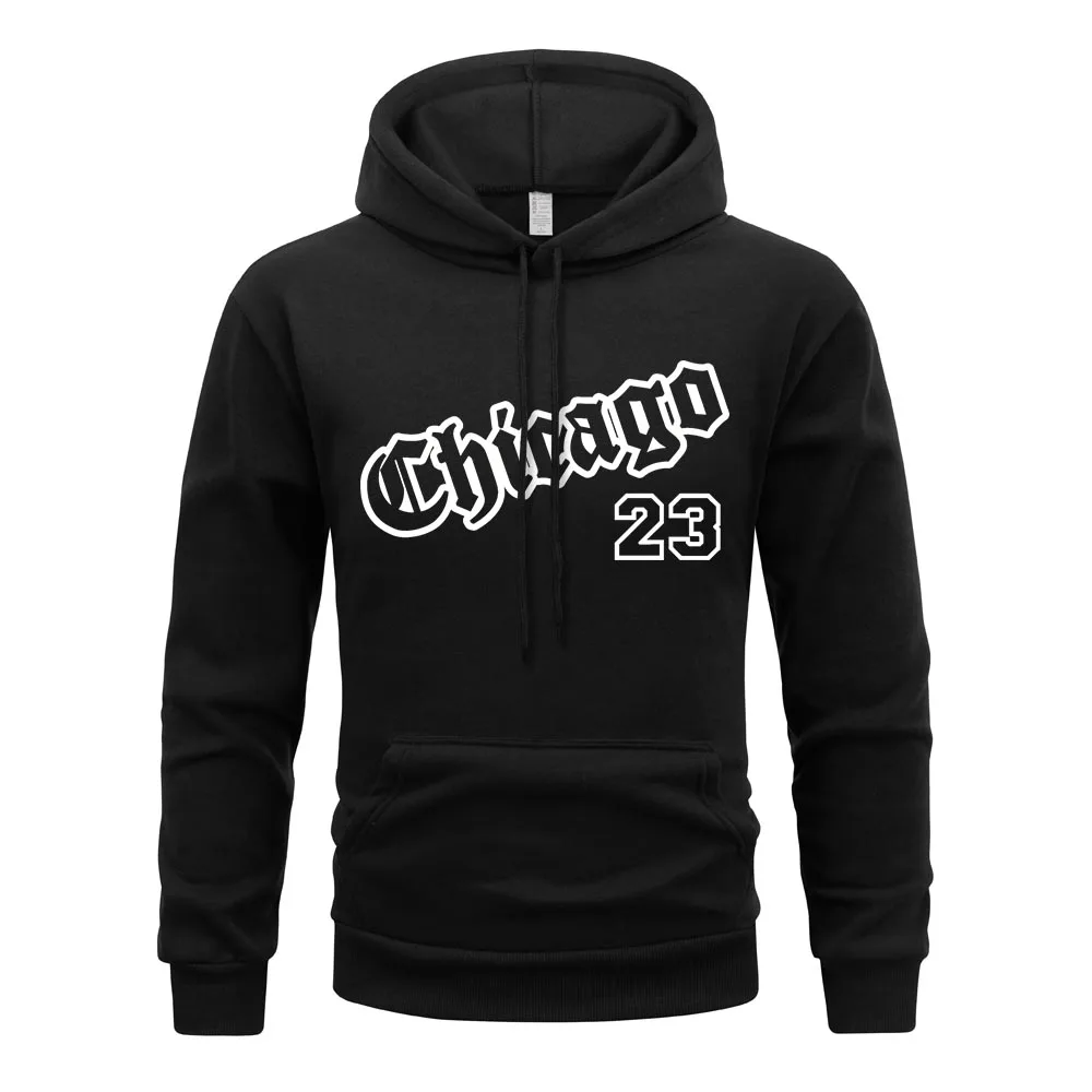 Chicago No.23 Hoodie Men America Style Fleece Hoodies Flexible Comfortable Sweatshirt British Style Hoody Men's Clothing