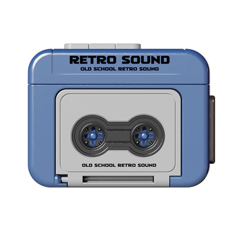 Perekam Musik Retro Kecil Pemutar Kaset Pemutar Musik Mini Gantungan Kunci Dekorasi untuk Perjalanan dan Penggunaan Luar Ruangan
