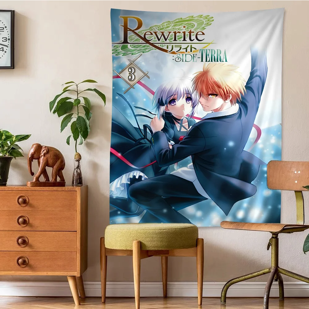 Rewrite Tapestry Art Printing Japanese Wall Tapestry Anime Wall Hanging Home Decor