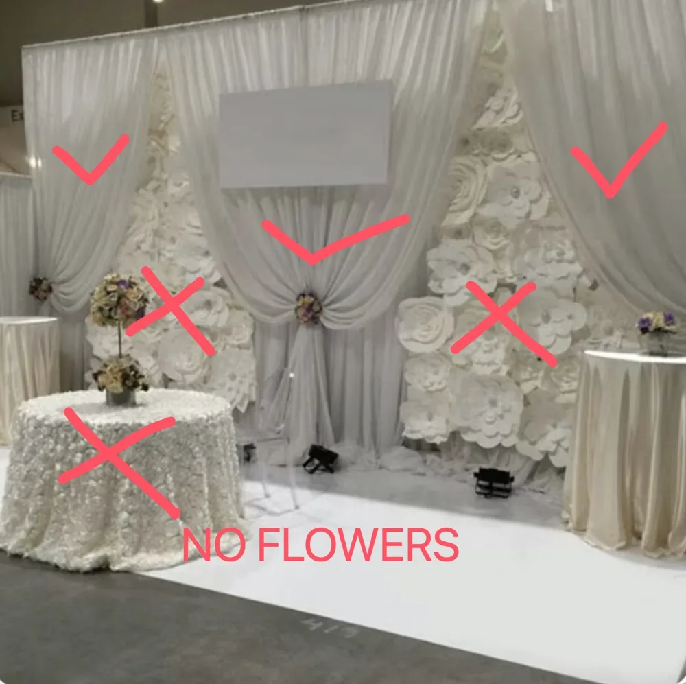 3x6M/10x20FT Three Big Swag for Wedding Backdrop Curtain Panel Event Party Drapery Swags Only No Background No Flower Decoration