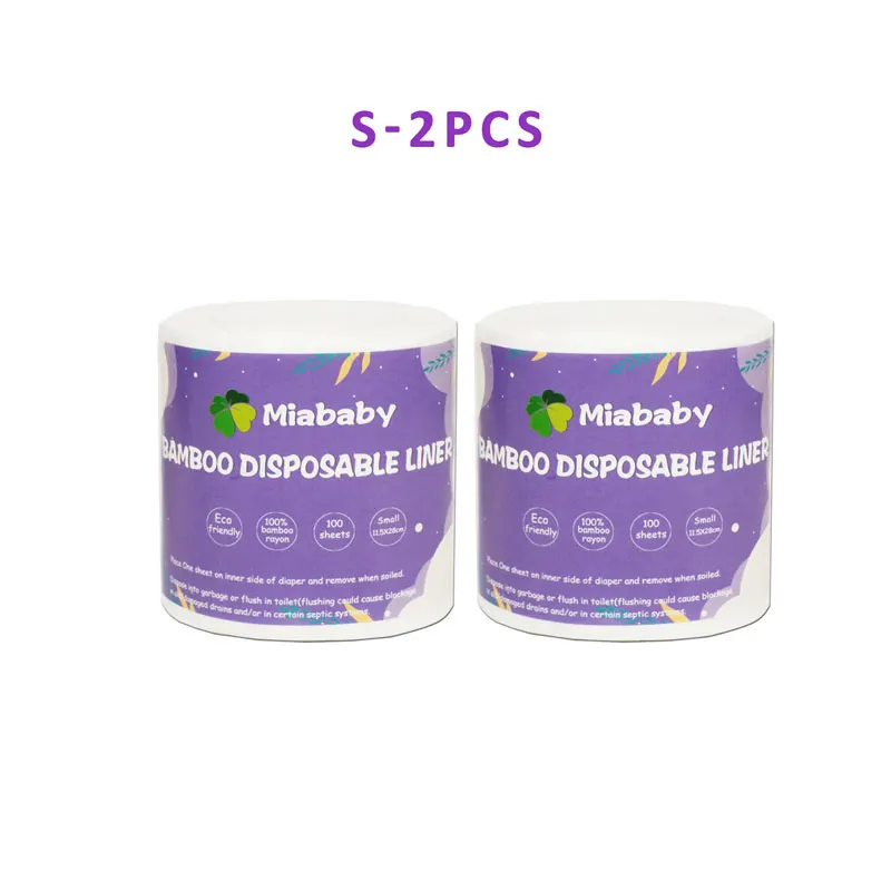 Miababy 2 gulungan/set kain bambu tisu bayi Biodegradable & Flushable Nappy liner popok kain