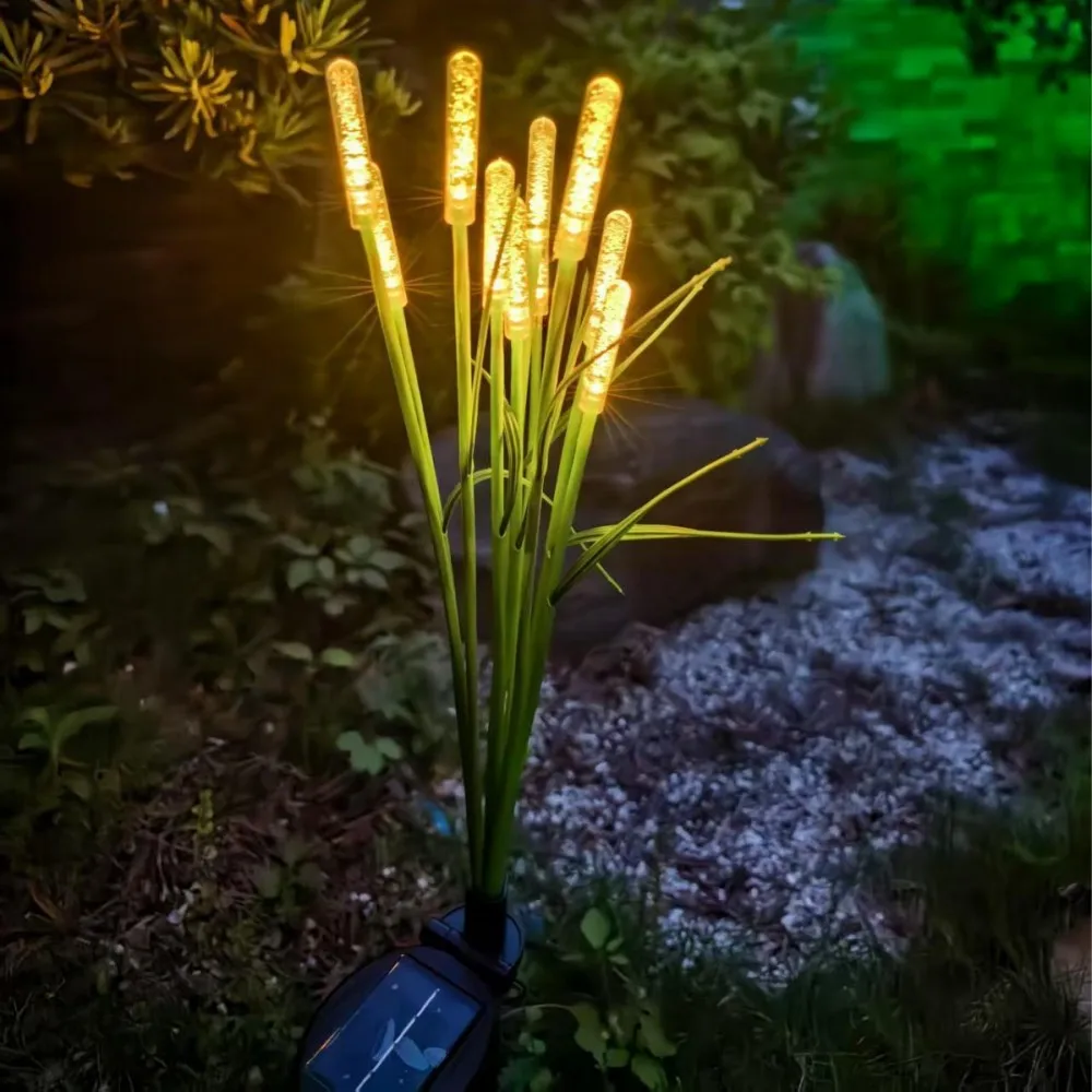 1/2PC 6/8/10 LED Outdoor Waterproof Solar Reed Bubble Stick LED Stake Light, Used for Garden Lawn Balcony Lighting Decoration