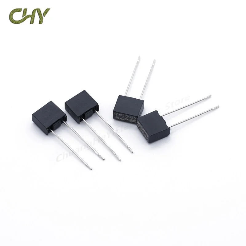 10Pcs/Lot T1A/2/3.15/4/5/6.3/8A/10A/15A/16A/20A 250V MTS Black Square Slow Blow Current Encapsulated  Fuse 8MM（L）*4MM(W)*7MM(H)