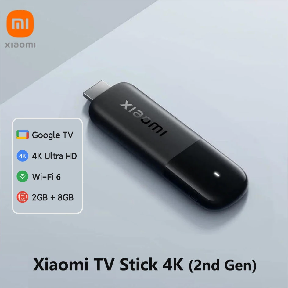 2025 Xiaomi TV Stick 4K 2nd Gen، Google TV، Wi-Fi 6 وسائط البث المحمولة، Netflix Google Assistant، Smart TV Dongle BT5.2 #1