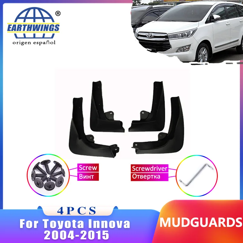 Mudflap For Toyota Innova 2004-2015 AN40 Mudguard Front Rear Fender Car Styling Accessorie Upgrade Version Juego De Cuatro Pieza