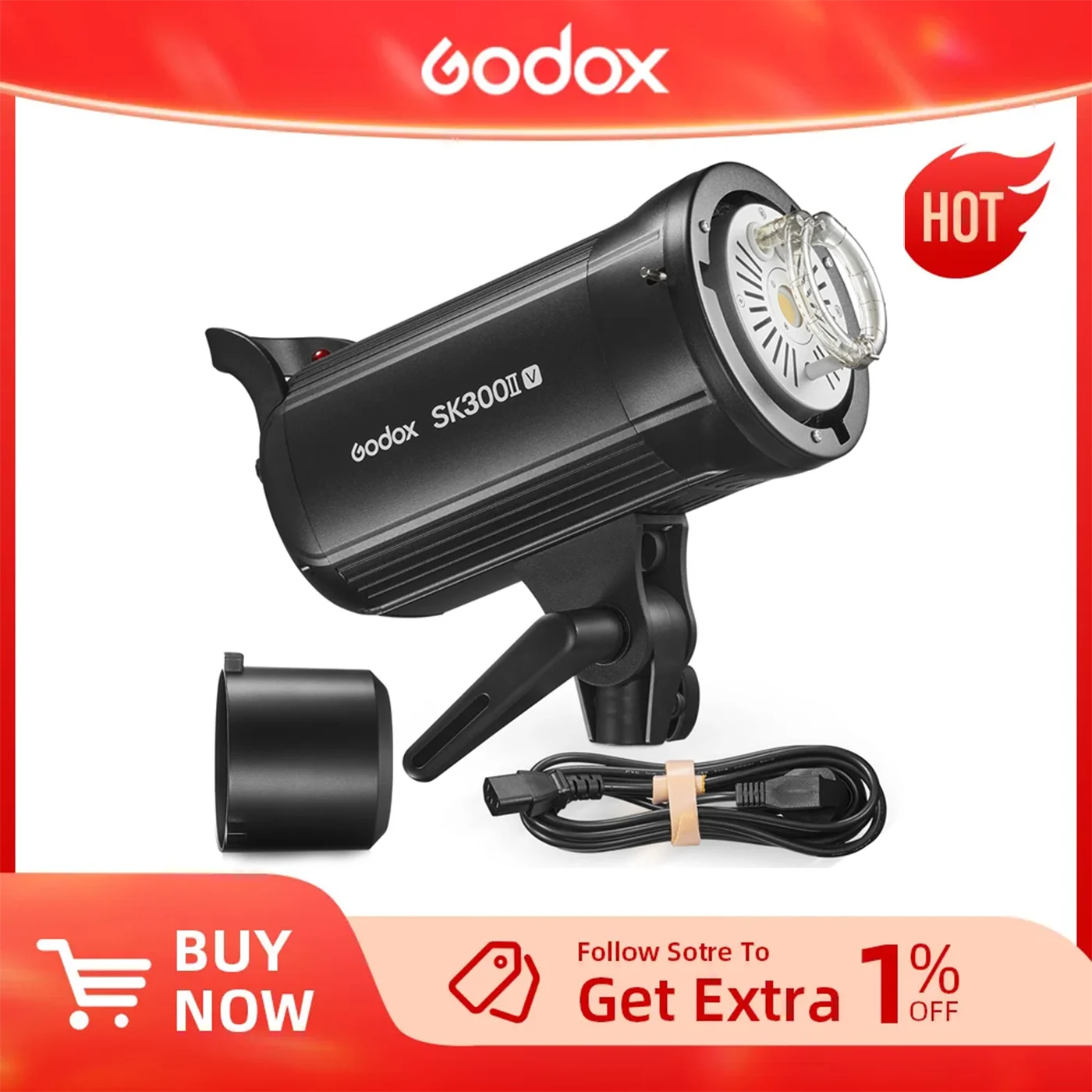 Godox SK300IIV SK400IIV SK300II-V SK400II-V 2.4G X System Professional Compact Studio Flash for Photography Studio Stream