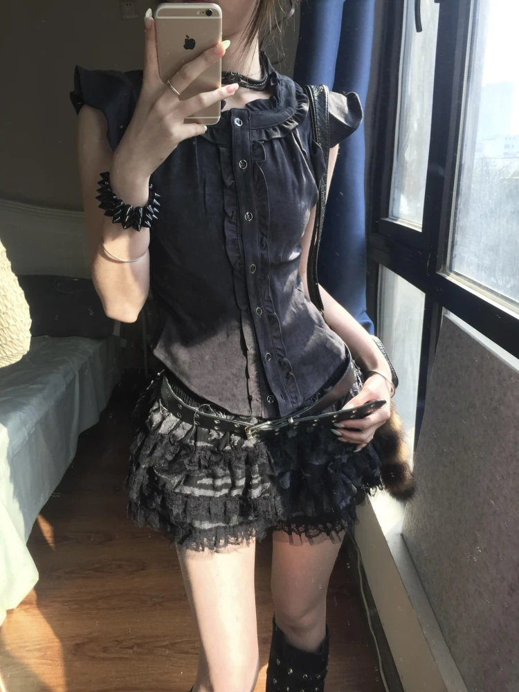 

Slimming ort Splice Patchwork Summer Slim Fit Sweet Cool Girl Sle Anti-Wrinkle Lightweight Polyester Casual Set