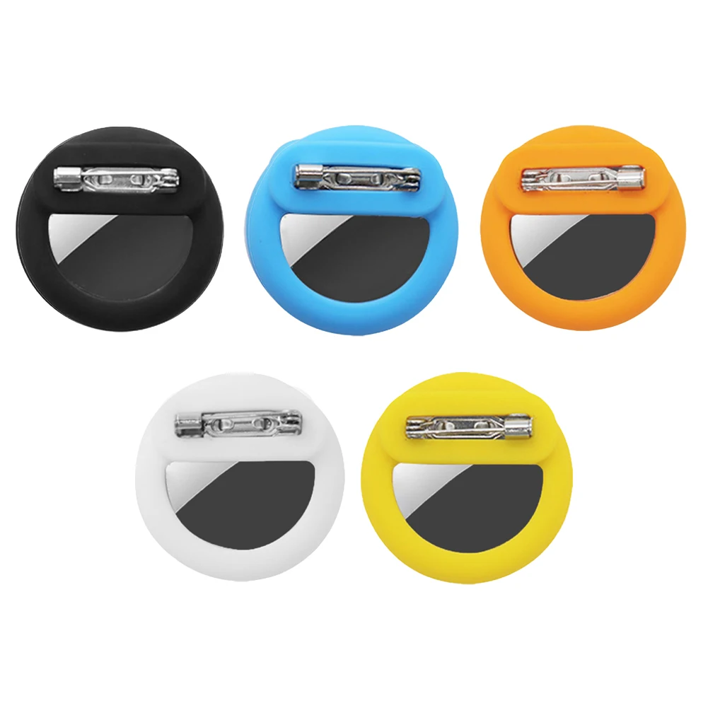 Silicone Case for Apple Air Tag with Safety Pin Anti-scratch Protective Shell Holder for Children Elderly Clothes Shoe Backpack