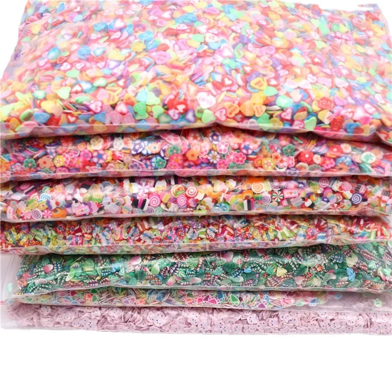 50g 5mm Fruit Flower Clay Slices Polymeer Klei Clay Sprinkles for Crafts Nail Art Shaker Filler Slime Accessories Wholesale