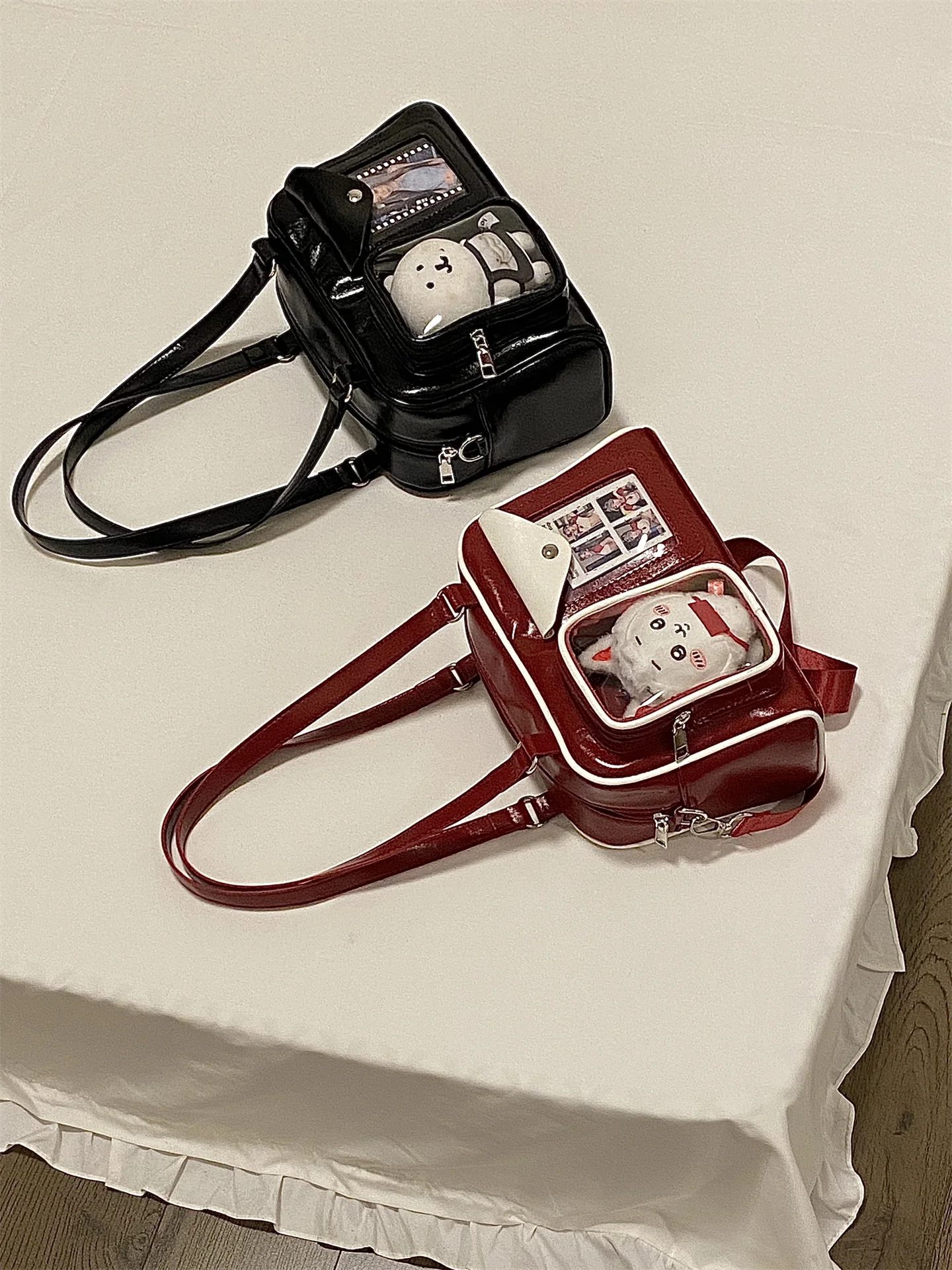 

Сумка для боли Qian bo's | Сумка через плечо Bla And Red ex, маленький размер 0 см, футболка с держателем для карт, повседневная сумка для отдыха