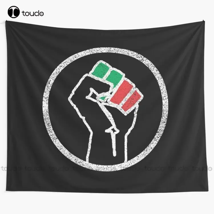 Black Power Fist Grunge  Tapestry Tapestry Wall Hangings For Bedroom Blanket Tapestry Bedroom Bedspread Decoration Wall Covering