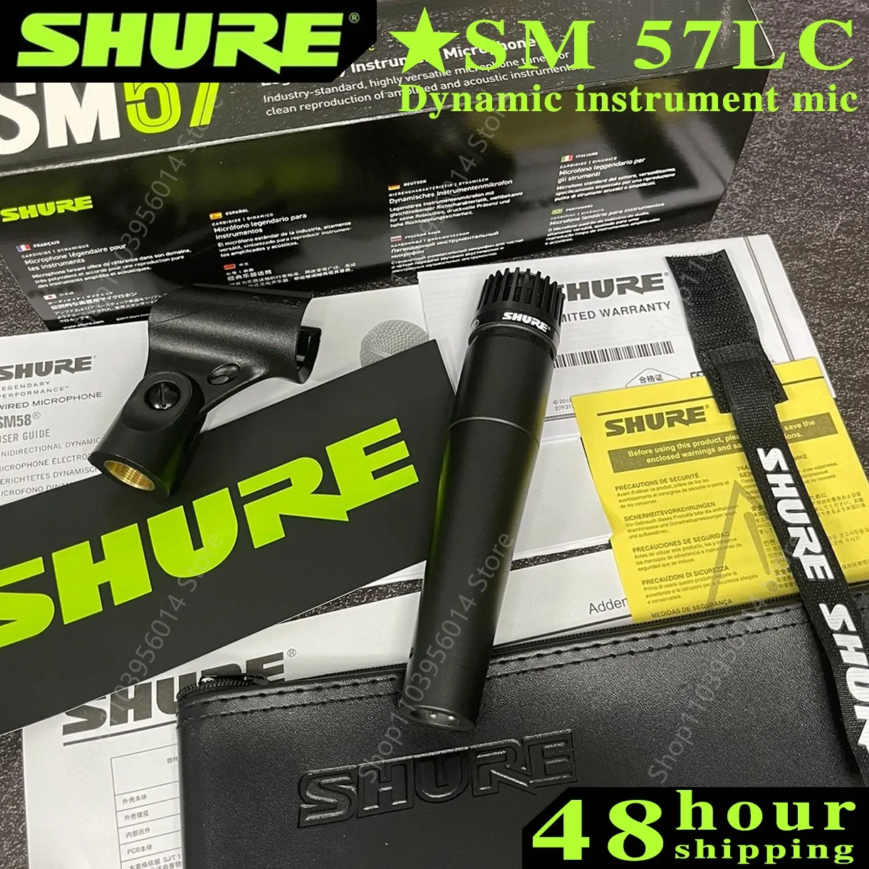 Original 3PCS Shure SM57 Instrument Microphone Cardioid Dynamic Hand Mic Stage Performance Guitar Studio Singing Home KTV Mic