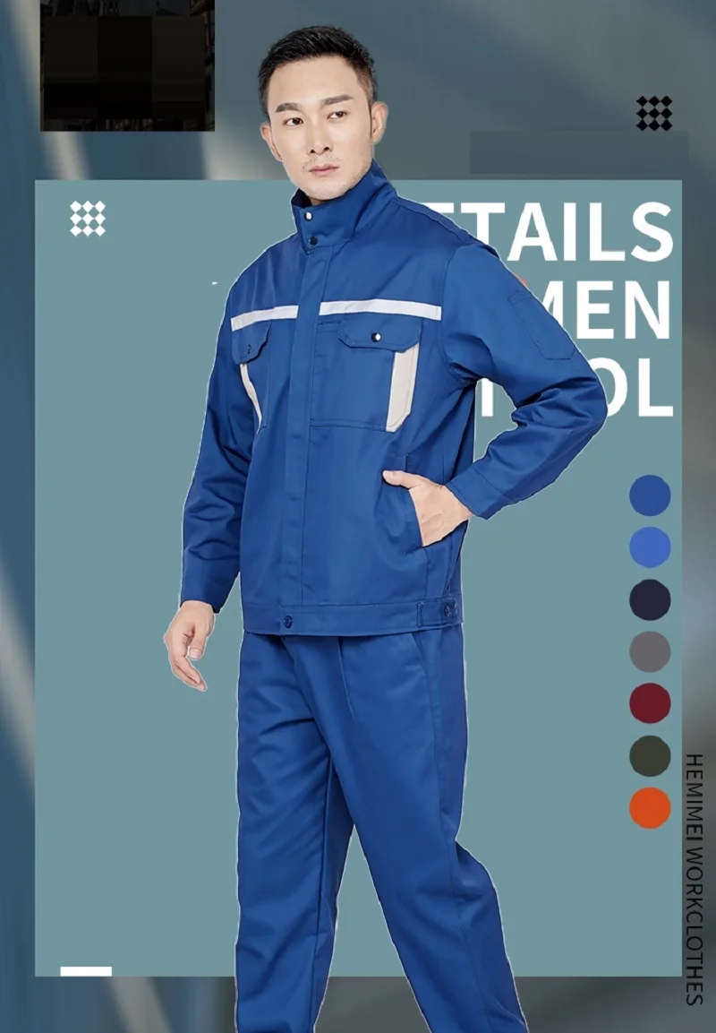 مرحبا فيس ملابس العمل الآمنة مصلح السيارات زي العمل ورشة عمل المصنع بورتر لحام العمل المعطف رجالي عمال حجم كبير #2