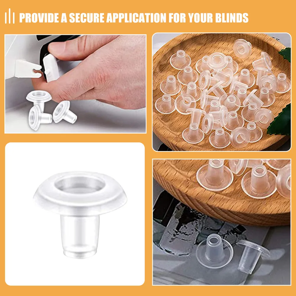 40Pcs Blinds Bottom Rail Cord Stoppers Plastic Bottom Rail Plugs Easy Installation Horizontal Vertical Blinds Accessories
