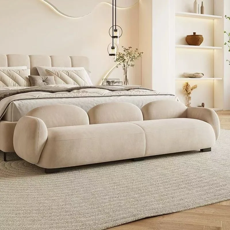 Premium fabric sofa stool bed front stool bedside stool cloakroom