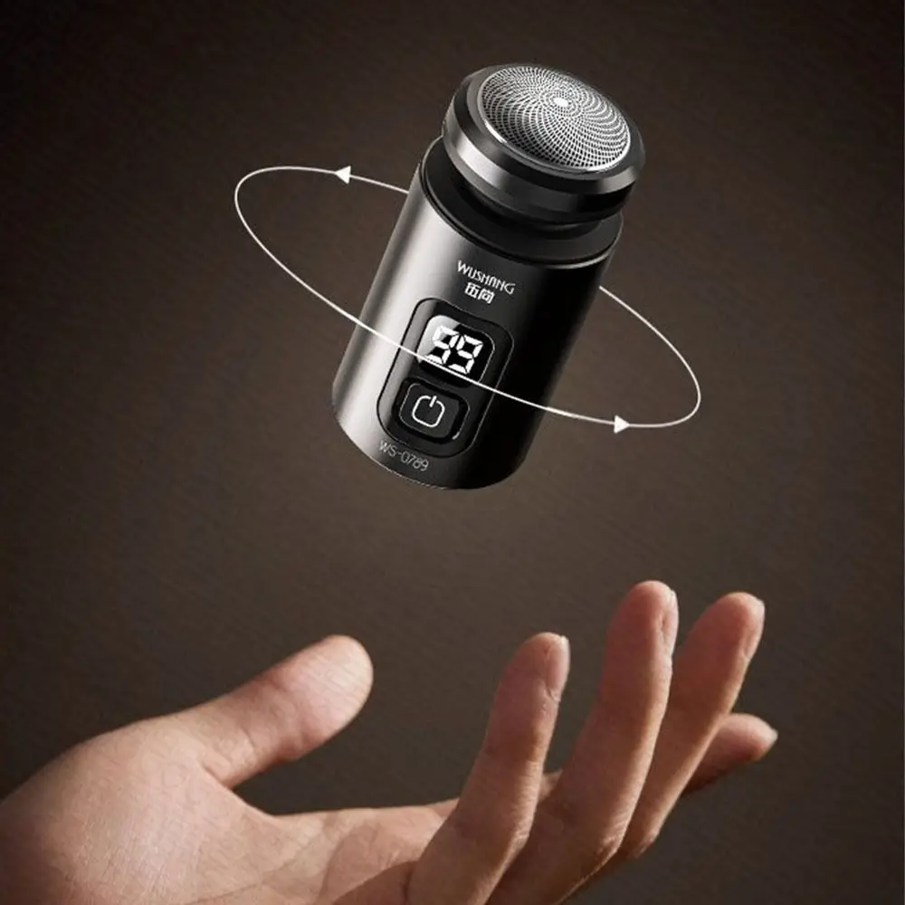 

Светодиодная цифровая мужская электробритва TYPE-C, перезаряжаемый водонепроницаемый триммер для бороды, сухая и влажная двойная компактная бритва для бритья