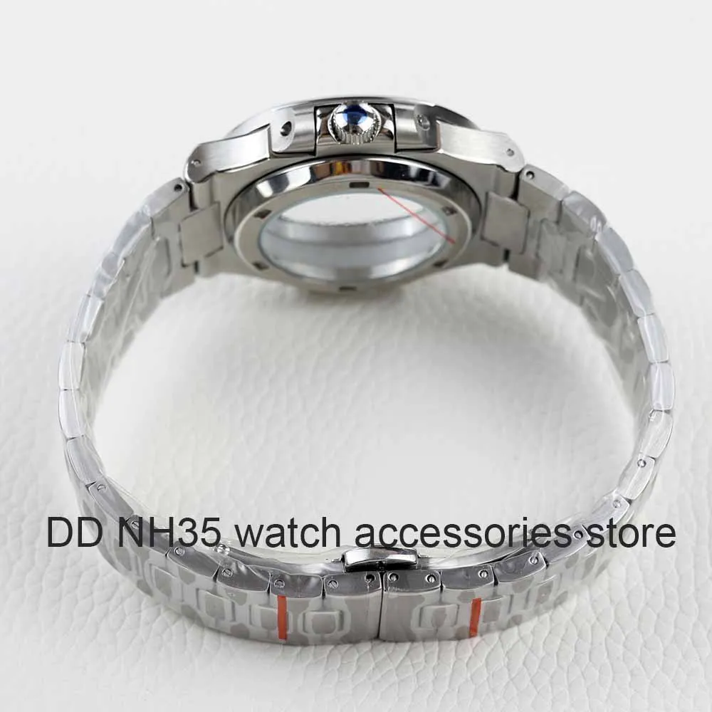 40mm NH35 Case Square Silver Waterproof for NH35 NH36 NH38 movement 30.5mm Dial Nautilus Watch Case Stainless steel Strap