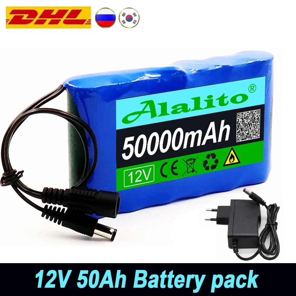 18650 3S2P 12V 14000mah batería de iones de litio Original DC 12,6 V 14Ah recargable CCTV, batería de repuesto para Monitor de cámara + cargador