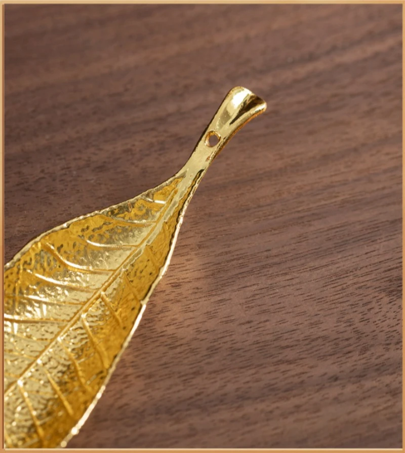 Langer Blattförmiger Räucherstäbchenhalter für Palo Santo Räucherstäbchen Metall-Aschefänger Räuchergefäß für Meditation Yoga Wohndekor Accessoires – Detail 10