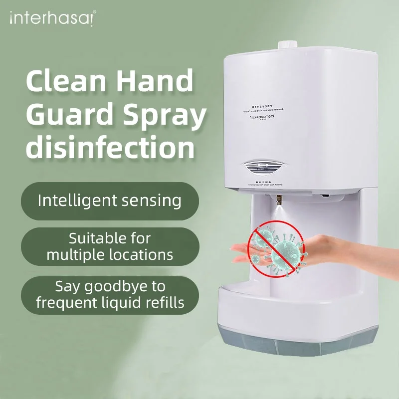 Macchina erogatrice per spruzzatore con dispenser di disinfettante per le mani a parete con sensore automatico Touchless per spazi pubblici