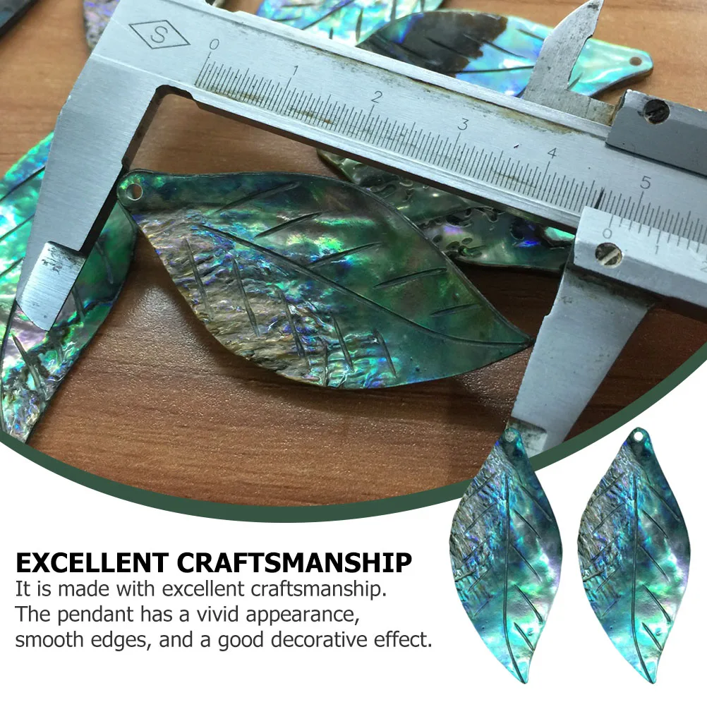 

Abalone Shell DIY Pendant Leaf Shaped Necklace Accessories Jewelry Keychain H crafts Eco Friendly Durable Smooth Edges