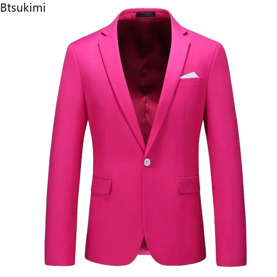 New 2025 Men's Suit Jackets England Style Slim Fit Evening Wedding Jacket Formal Business Uniform Casual Blazer Coat Male Jacket