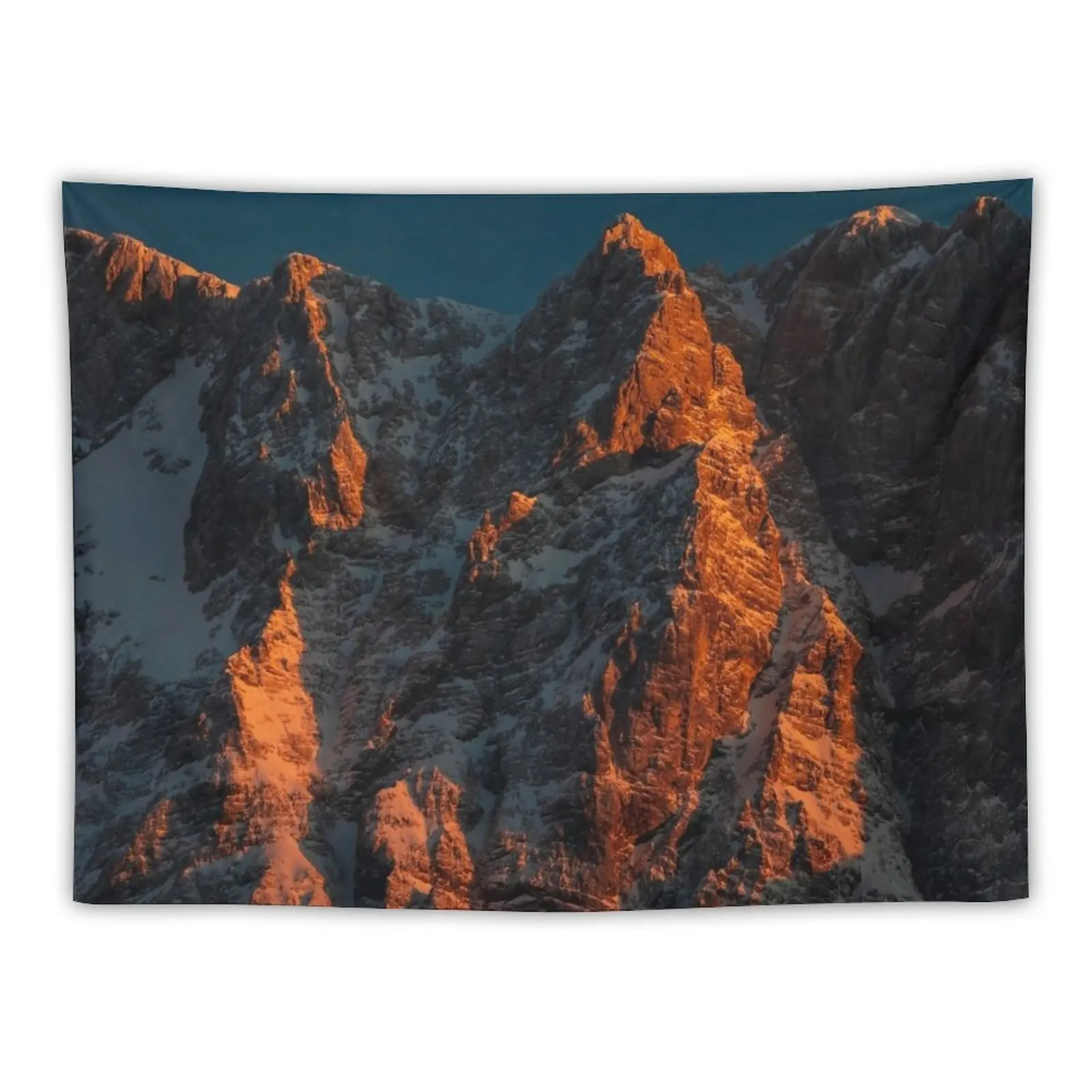 Sunset light on majestic mountains Tapestry Decoration Bedroom Home Decorations Aesthetic