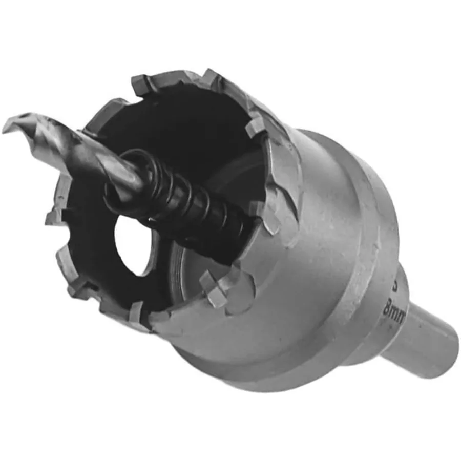 Hole Saw 1.5inch 38mm Metal Hole Saw Carbide Tipped Hole Cutter with 2 Pilot Drill Bits for Cutting Stainless Steel Plate Iron