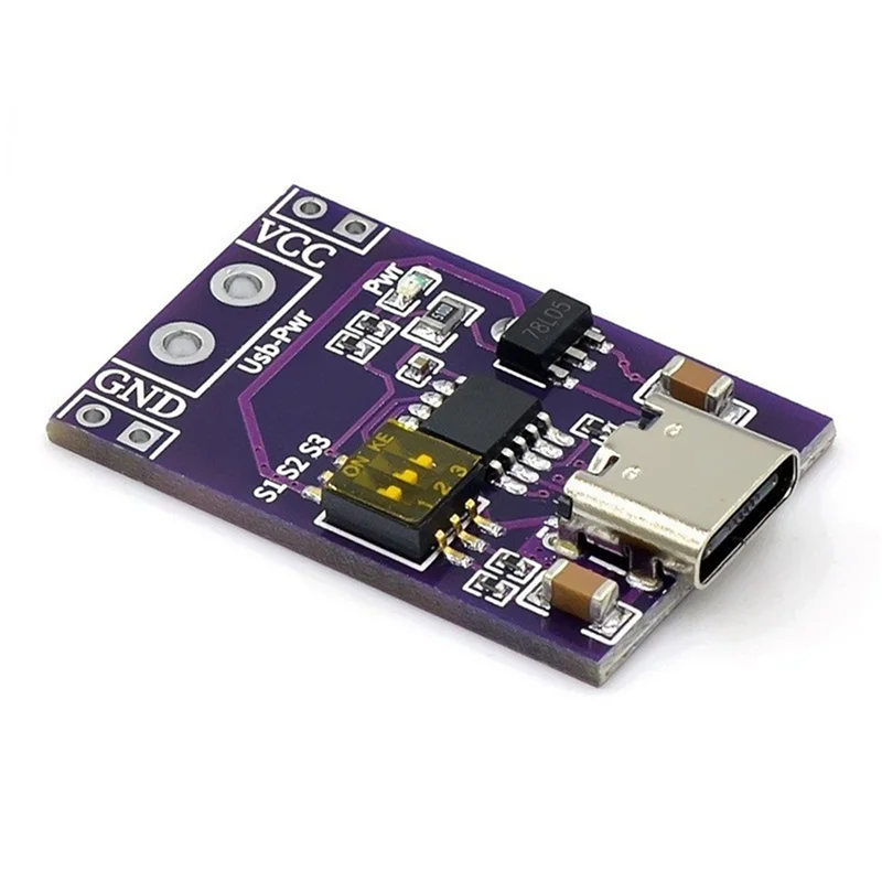 

B29C-2Pcs Type-C QC PD2.0 PD3.0 To DC Spoof Fast Charge Trigger Poll Detector USB-PD Notebook Power Supply Change Board
