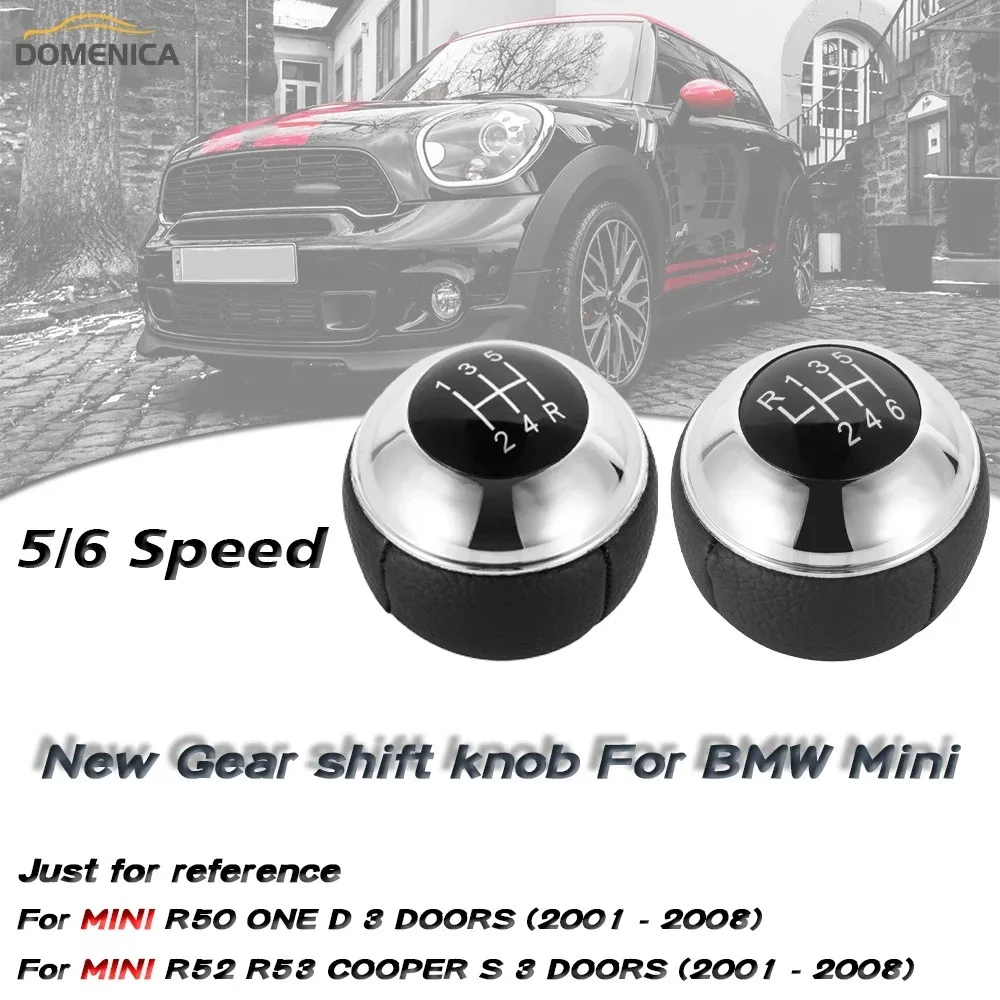 New 5 6 Speed Manual Transmission Gear Shift Knob Shifter Lever For MINI R50 ONE D R52 R53 COOPER S 3 DOORS 2001-2008 Car Parts