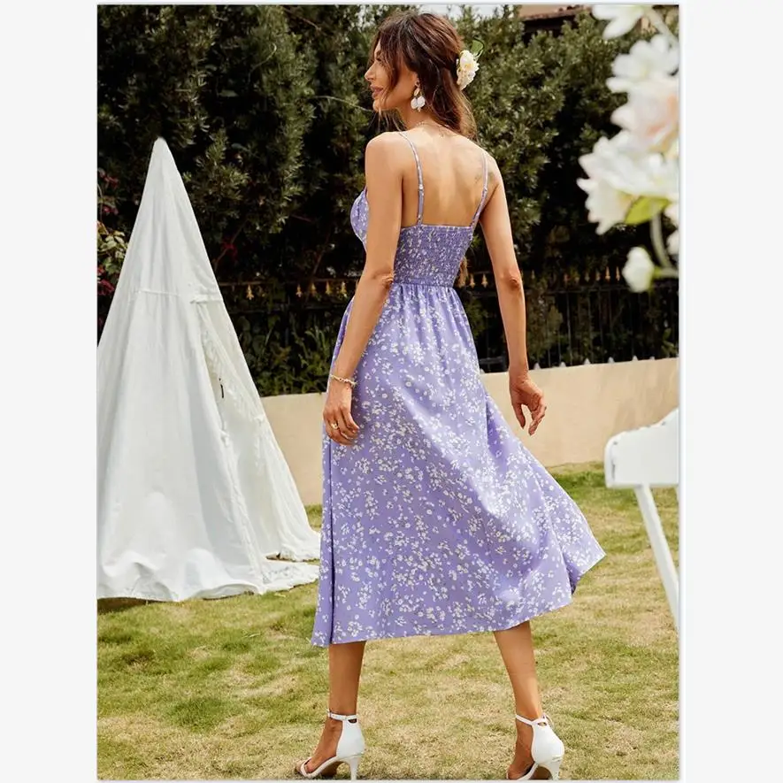 Street Sle – jupe longue trapèze taille haute, imprimé Floral, en Fiber de Polyester, vêtements d'été pour femmes