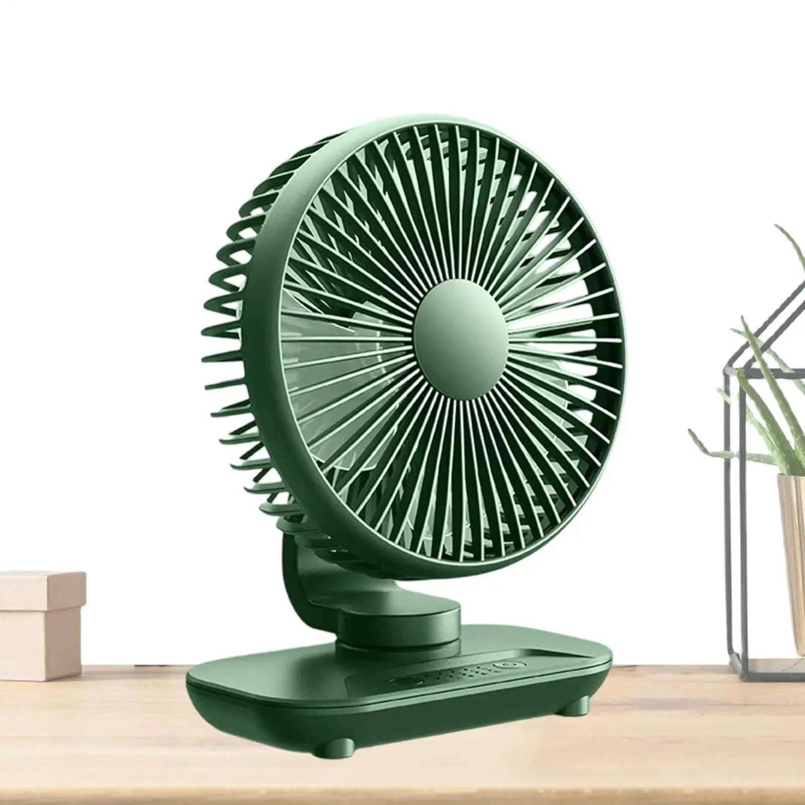 Oscillating Table Fan 2000mAh Cordless Rechargeable 5 Speed Small Oscillating Desk Fan for Home Bedroom Living Room Kitchen