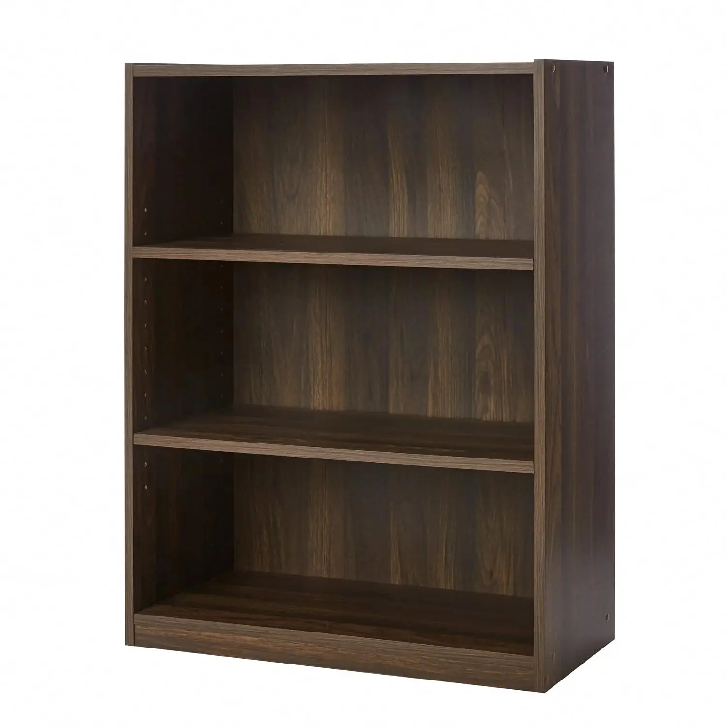 3 Tier Open Book Shelf with Adjustable Shelves Black Bookcase for Home Office Living Room Bedroom, Customized