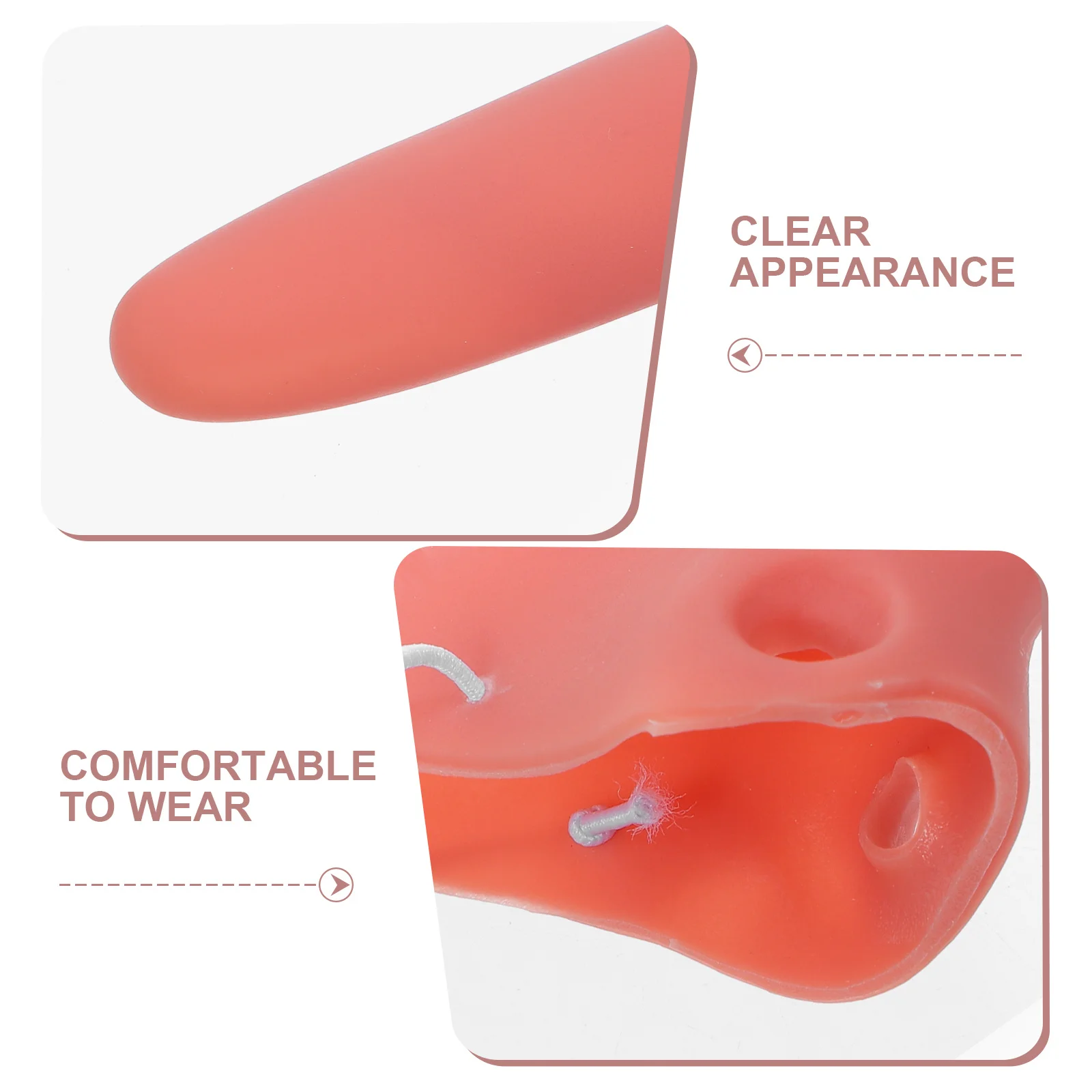 3 قطع من إكسسوارات الأنف التنكرية، دعائم أنف وهمية طويلة، شريط مرن مريح لأداء حفلات الهالوين، فستان قابل لإعادة الاستخدام