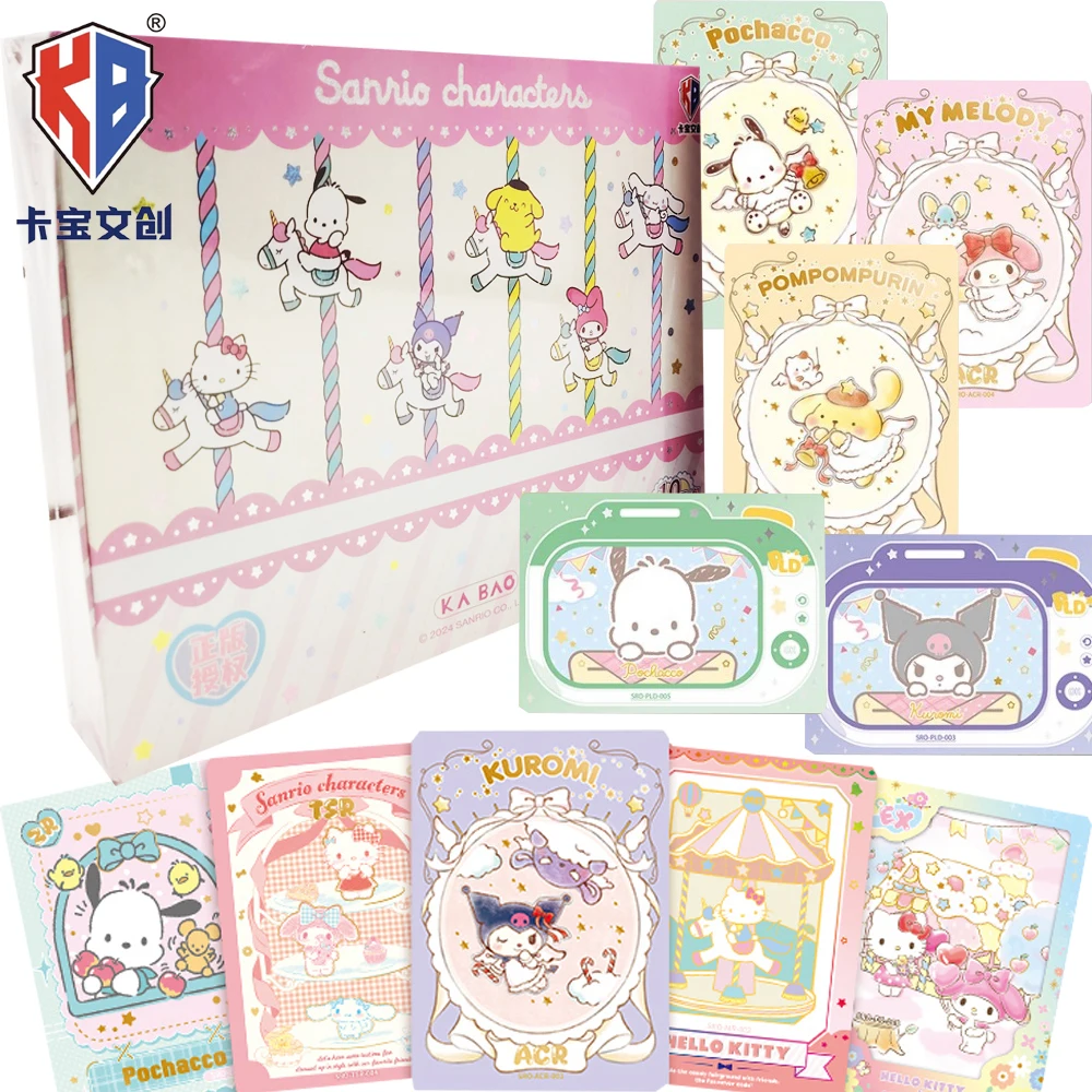 

Original Kabao Sanrio Collection Card Anime Cartoon Cute Sweet Characters Christmas Party Winter Fun Cards Family Table Toy Gift
