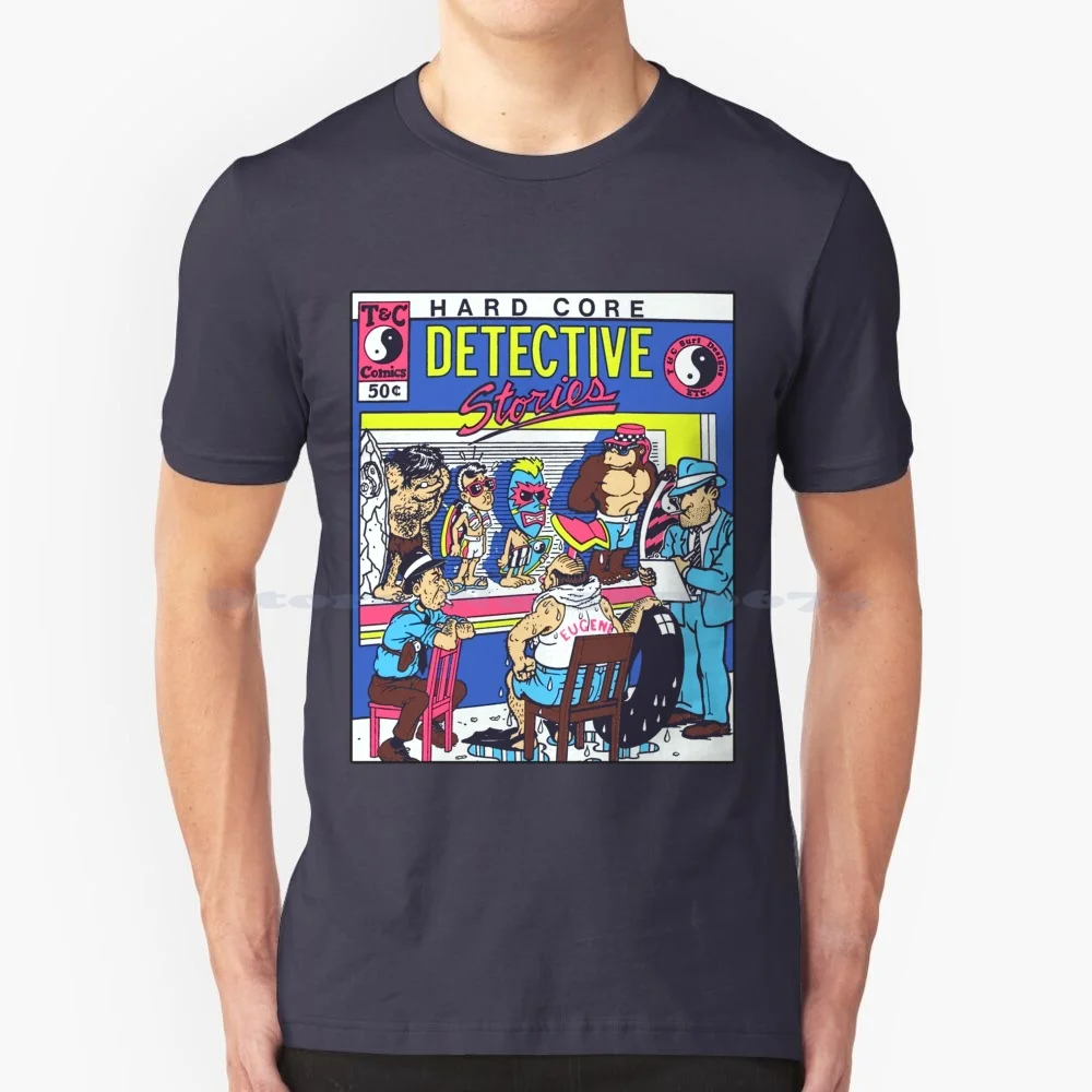 Surf Detective ( Retro 80s ) T Shirt 100% Cotton Tee Surfing Cartoon Gorilla Tiki 1980s Retro Throwback Vintage Classic Old