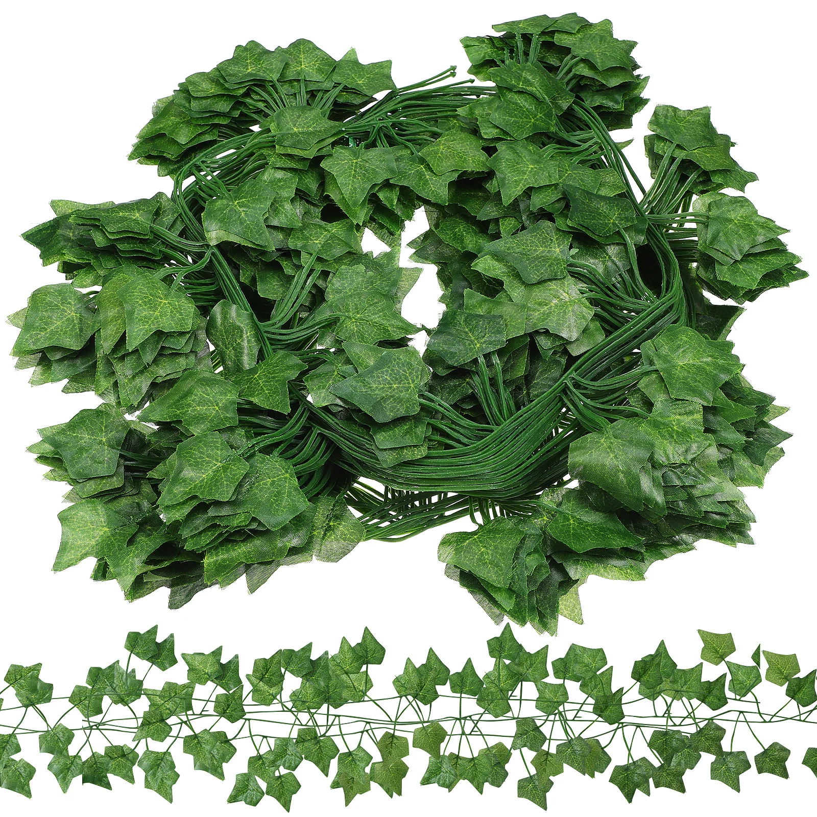 

Green Leaves Decorative Rattan 24 Vines 72 Leaves 2 3m Artificial Garland Room Decor Outdoor Garden Wreath Making Fake Plants