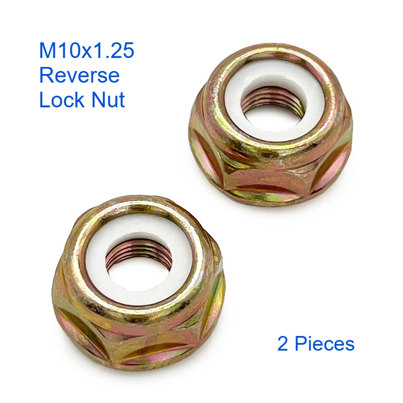 

2 Pieces Set Universal M10x1.25 Reverse Lock Nut for Brush Cutter