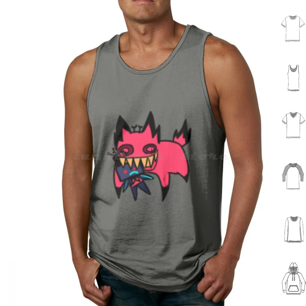 

Cursed Cat Alastor With Vox Tank Tops Vest Sleeveless Alastor Alastor Cursed Cat Cat Cursed Vox Radiostatic Alastor X Vox