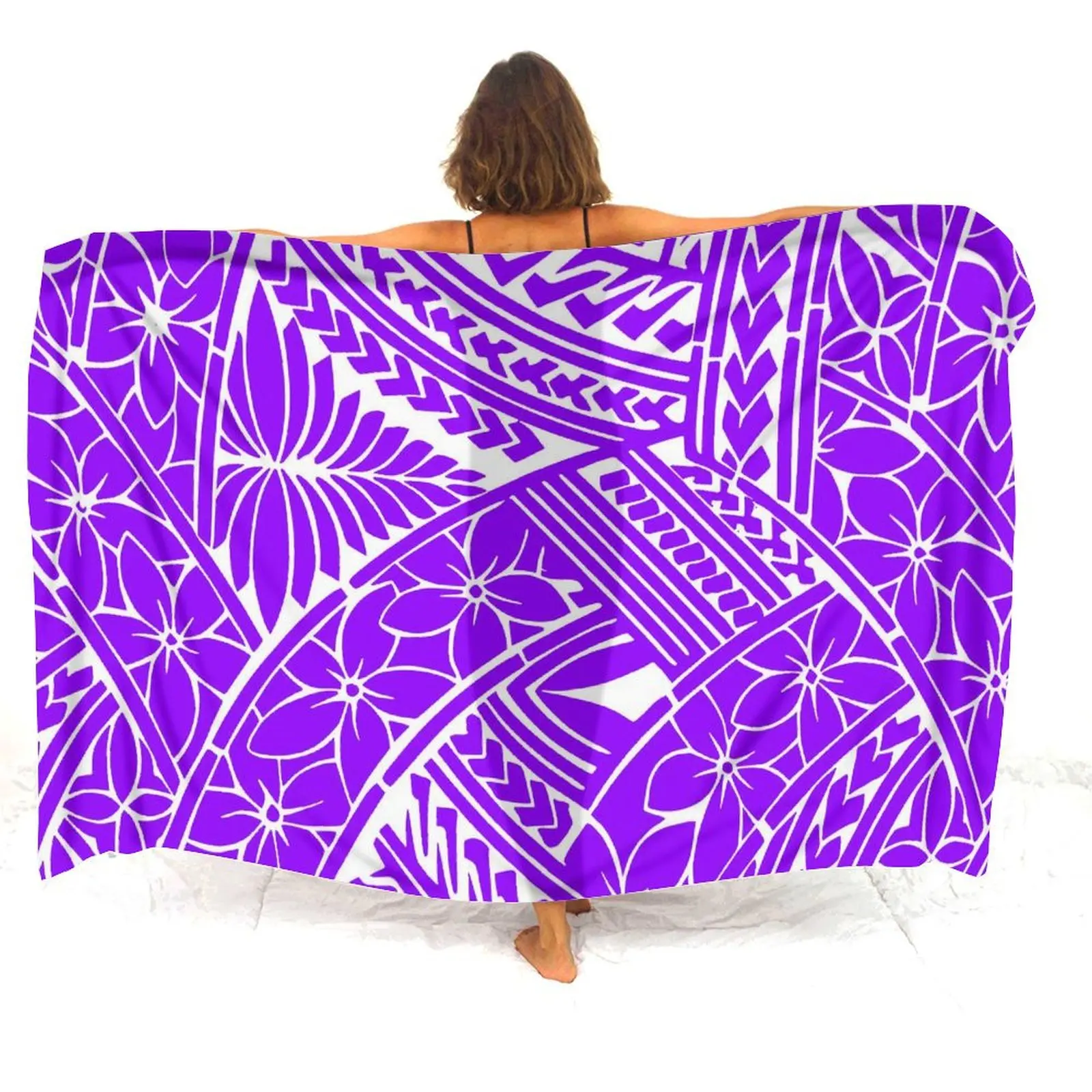 Polynesian Custom Women Beach Sarong Fashion Swimwear For Sunbathing Comfortable And High-Quality Fabric One-Piece Sarong