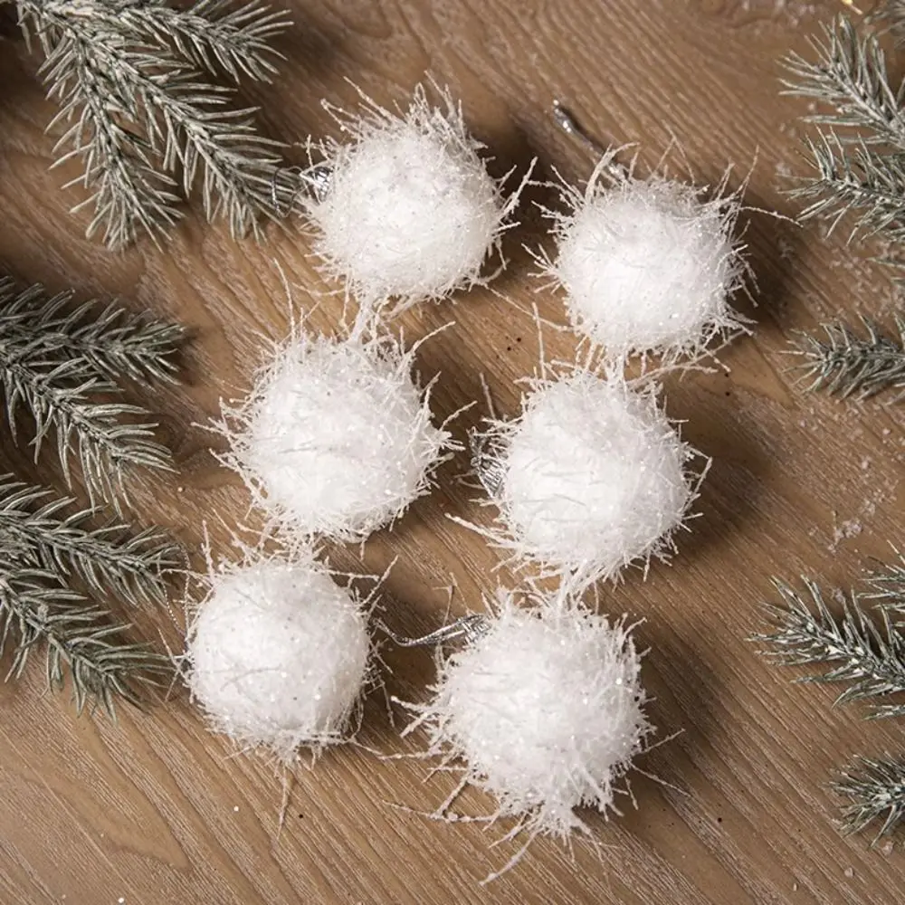 

6pcs Crafts Foam Christmas Ball Set 4.5cm Creative Christmas Tree Pendant Waterproof Delicate Hanging Ornament Gift