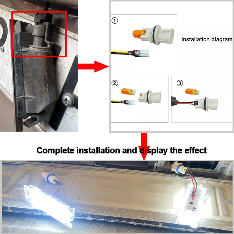 

2PCS LED License Plate Light Number Plate Lamp For Opel Meriva B 2010-2015 2016 2017 For Opel Astra H 2004-2007 2008 2009 2010
