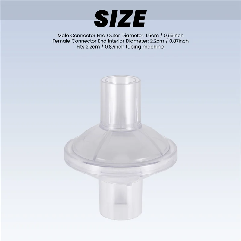 Filter Outlet In-Line Viral ABLG Kompatibel dengan Mesin Resmed, Dreamstation CPAP/Bipap, 12 Paket