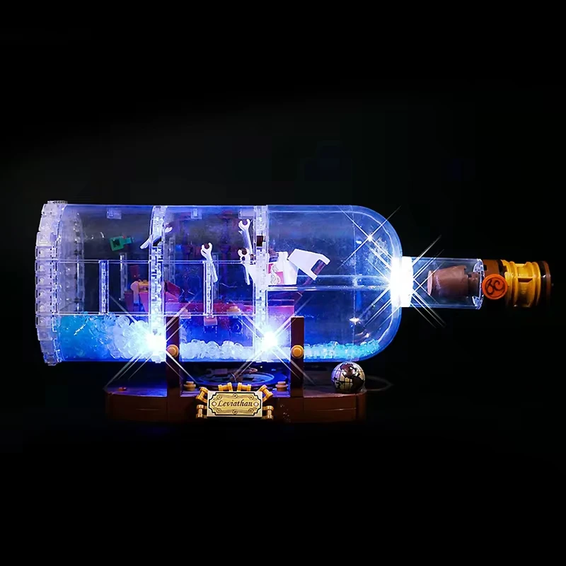 Rc Diy Led Light Kit Voor Lego 21313 Schip In Een Fles (Alleen Led Licht, Zonder Blokken Model)