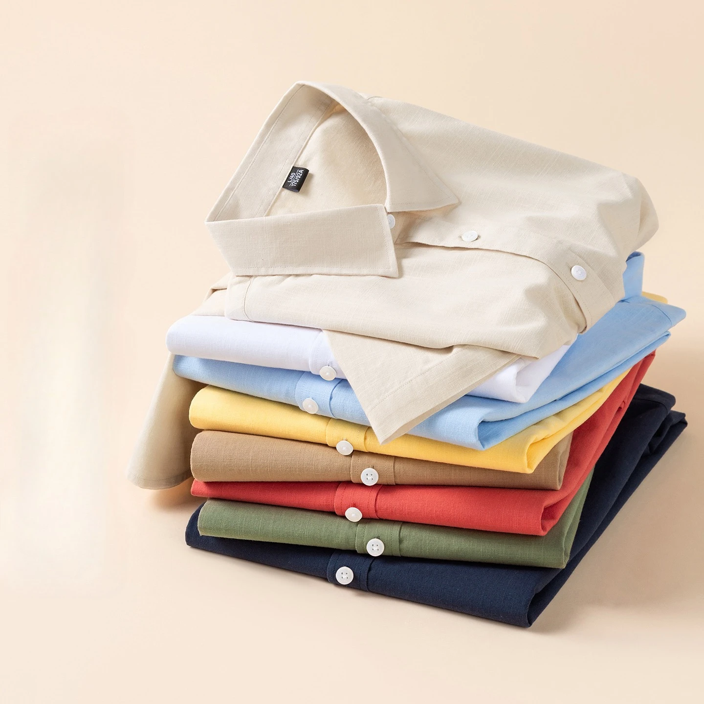 

plus size summer Linen cotton short sleeve shirts for men thin solid color casual tops fashion korean trend elegant clothes