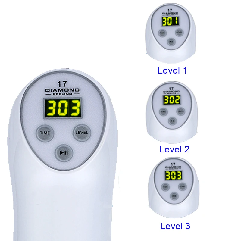 Diamond Dermoabrasione Peeling Punti neri Micro Rimozione dell'acne Cura della pelle del viso Macchina di bellezza Massaggio viso sottovuoto per le donne Uso domestico