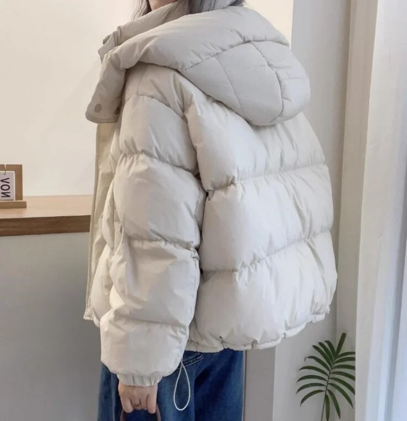 2025 New Winter Jacket Women Puffer Warm Parkas Female Long Sleeve Casual Cotton Padded Jacket Hooded Snow Wear Coat Outwear