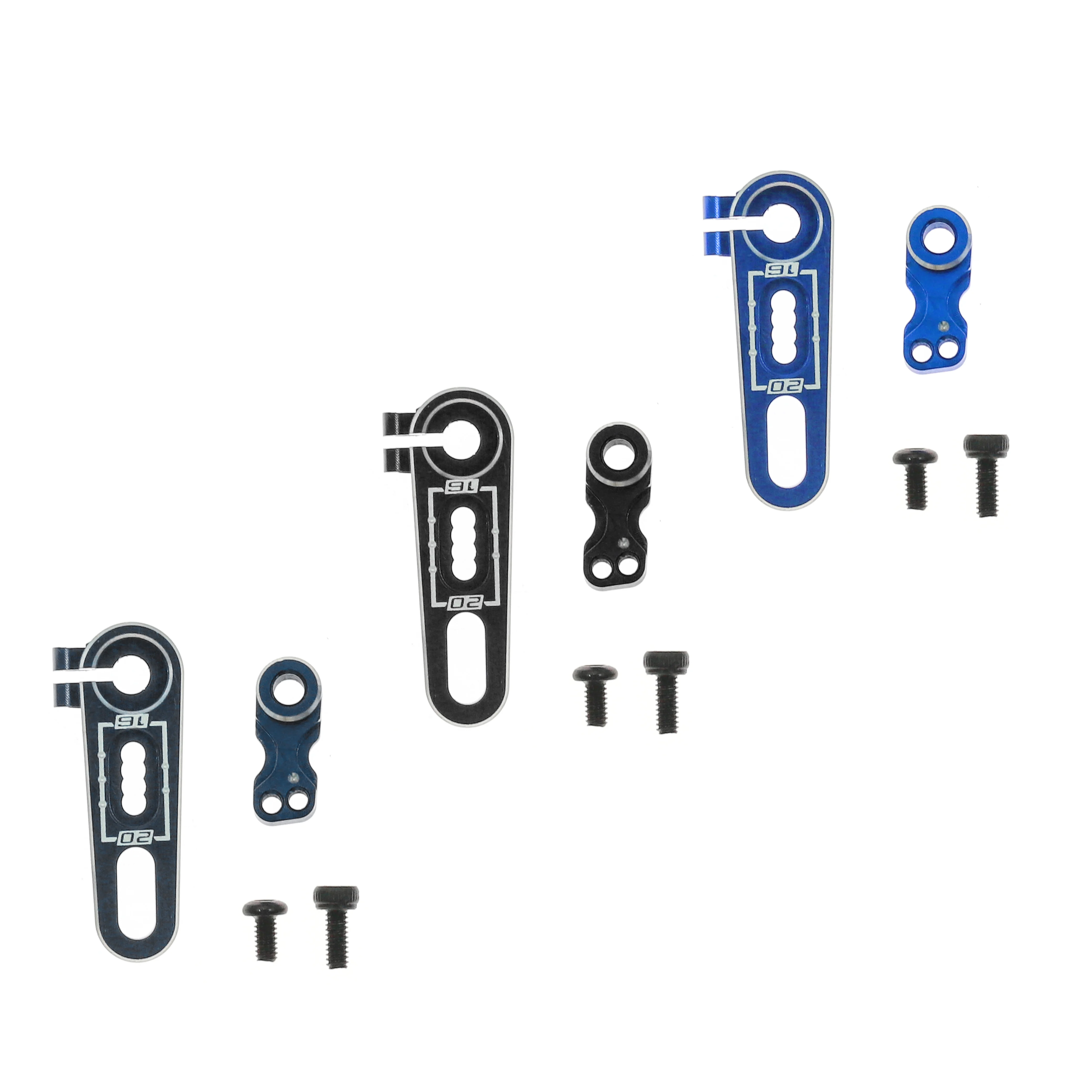 เซอร์โวมอเตอร์อลูมิเนียม 7075 ปรับได้ 25T 15.5-20 มม. สำหรับรถ RC SCX10 TRX4 อะไหล่เซอร์โวมอเตอร์เครื่องบิน